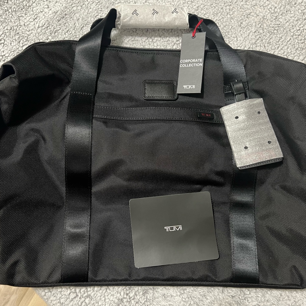 TUMI Black Duffel Bag